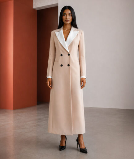Champagne Ivory lapel blazer
