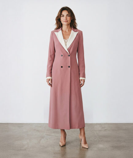 Dusty rose Ivory lapel blazer