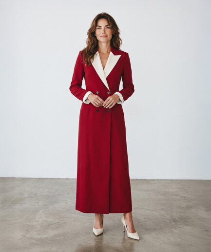 Crimson Ivory lapel blazer
