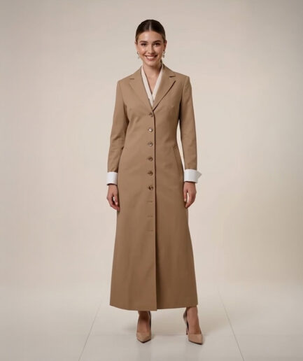 Caramel tailored longline blazer